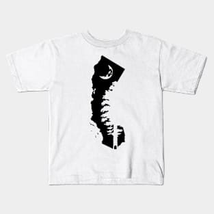 California Forest Sequioa Crescent Moon Silhouette Kids T-Shirt